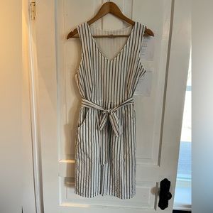LLBean signature bean cotton striped summer dress